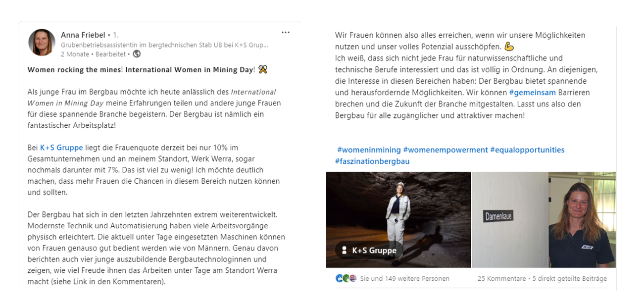 Botschafterbeitrag von Anna Friebl auf LinkedIn