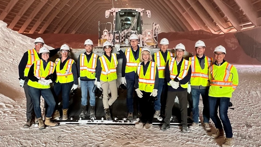 The staff of K+S North America during a mine tour at Bethune in Saskatchewan/Canada. 